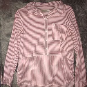 Striped high low shirt